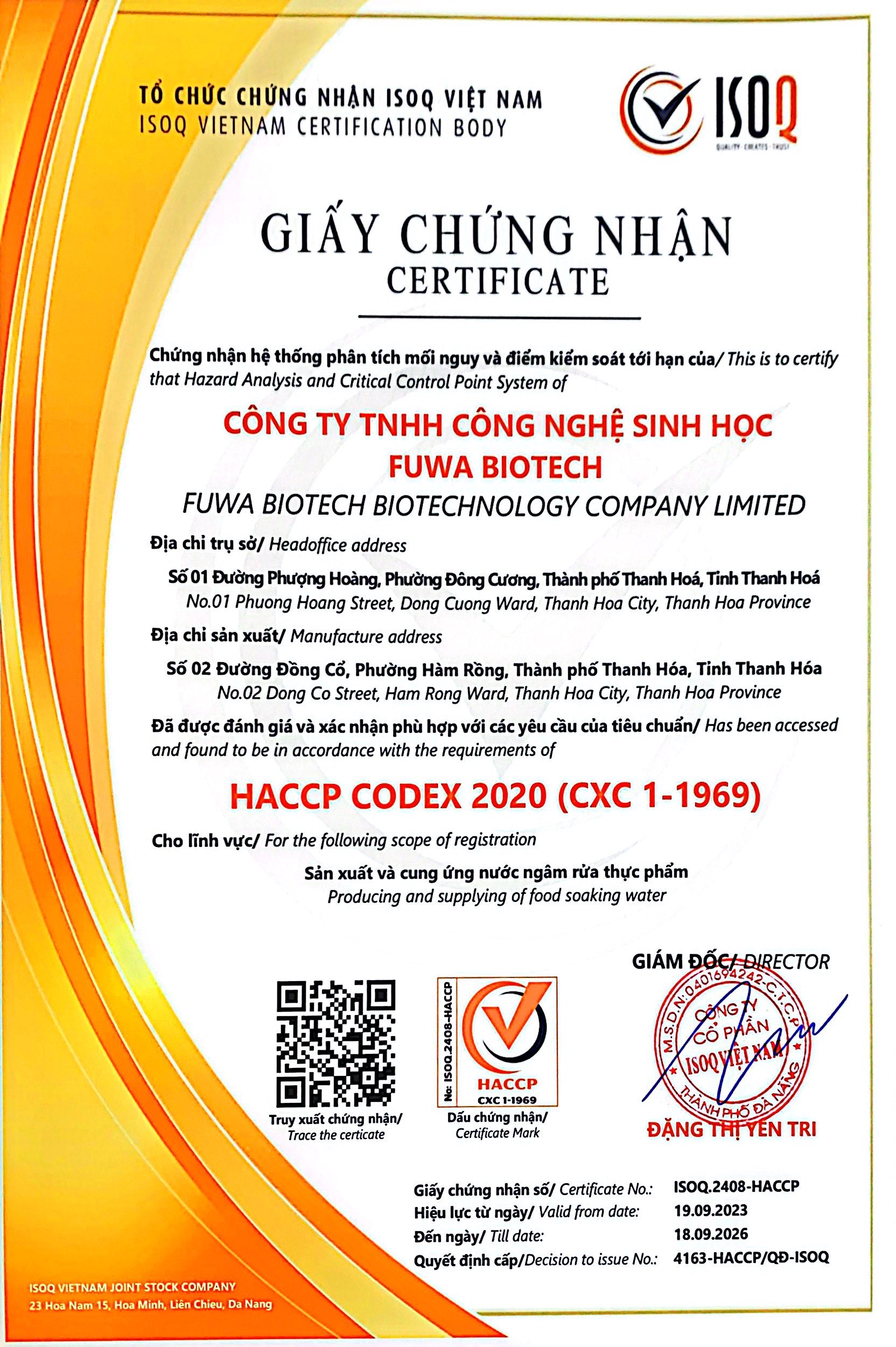 HACCP - Fuwa